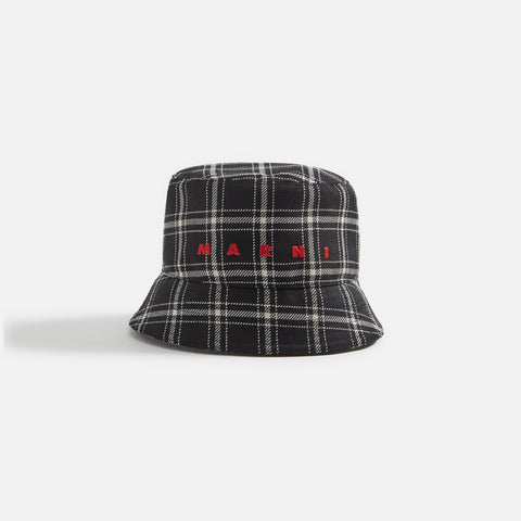 NEIGHBORHOOD MONOGRAM BUCKET HAT BLACK