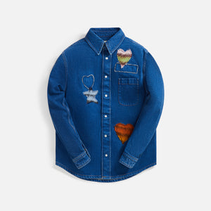 Marni Bleached Coated Organic Denim Shirt - Ocean