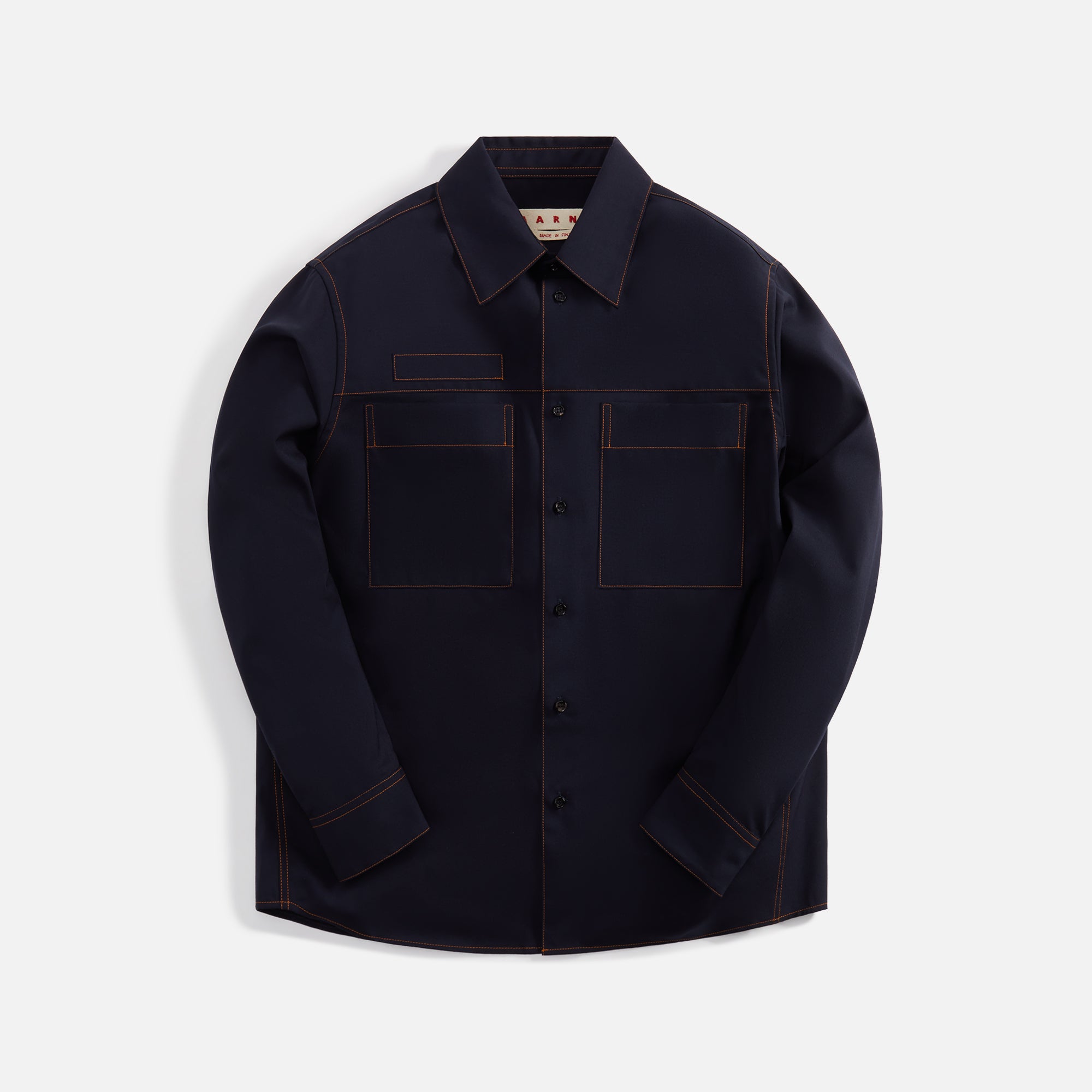 Marni Tropical Wool Shirt - Blublack – Kith