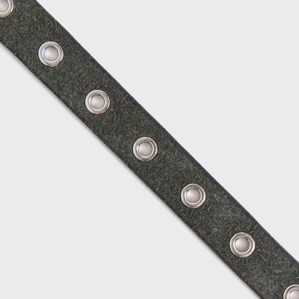 Maximum Henry Suede Eyelet Very Slim Standard Belt - Charcoal