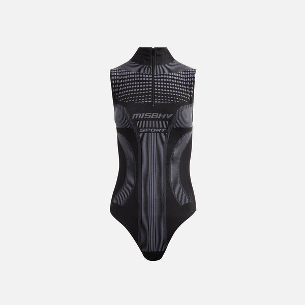MISBHV Sport Europa Quarter Zip Bodysuit - Muted Black