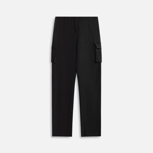 MISBHV Office Pinstripe Low Rise Cargo Trousers - Black