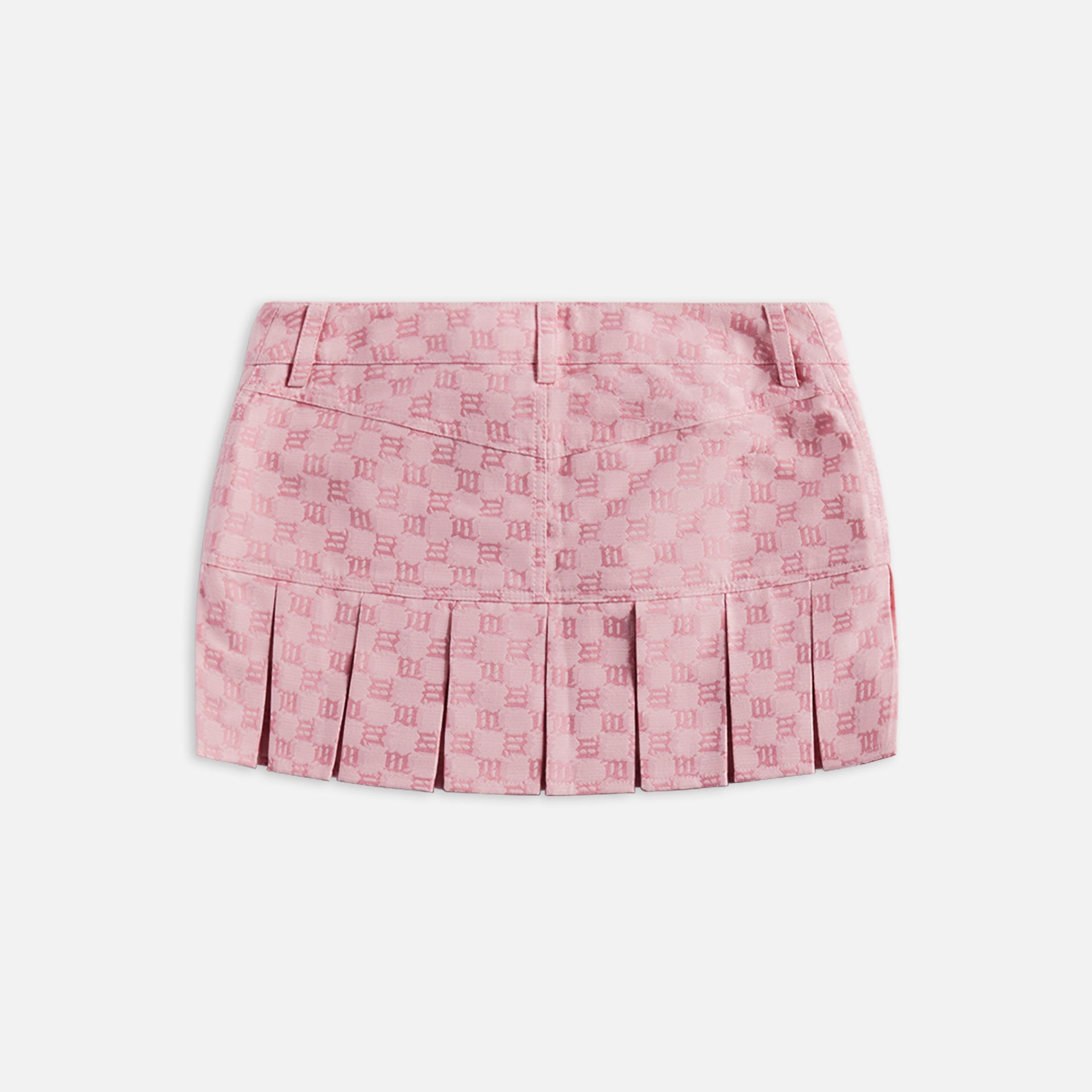 MISBHV Monogram Pleated Skirt - Bubblegum