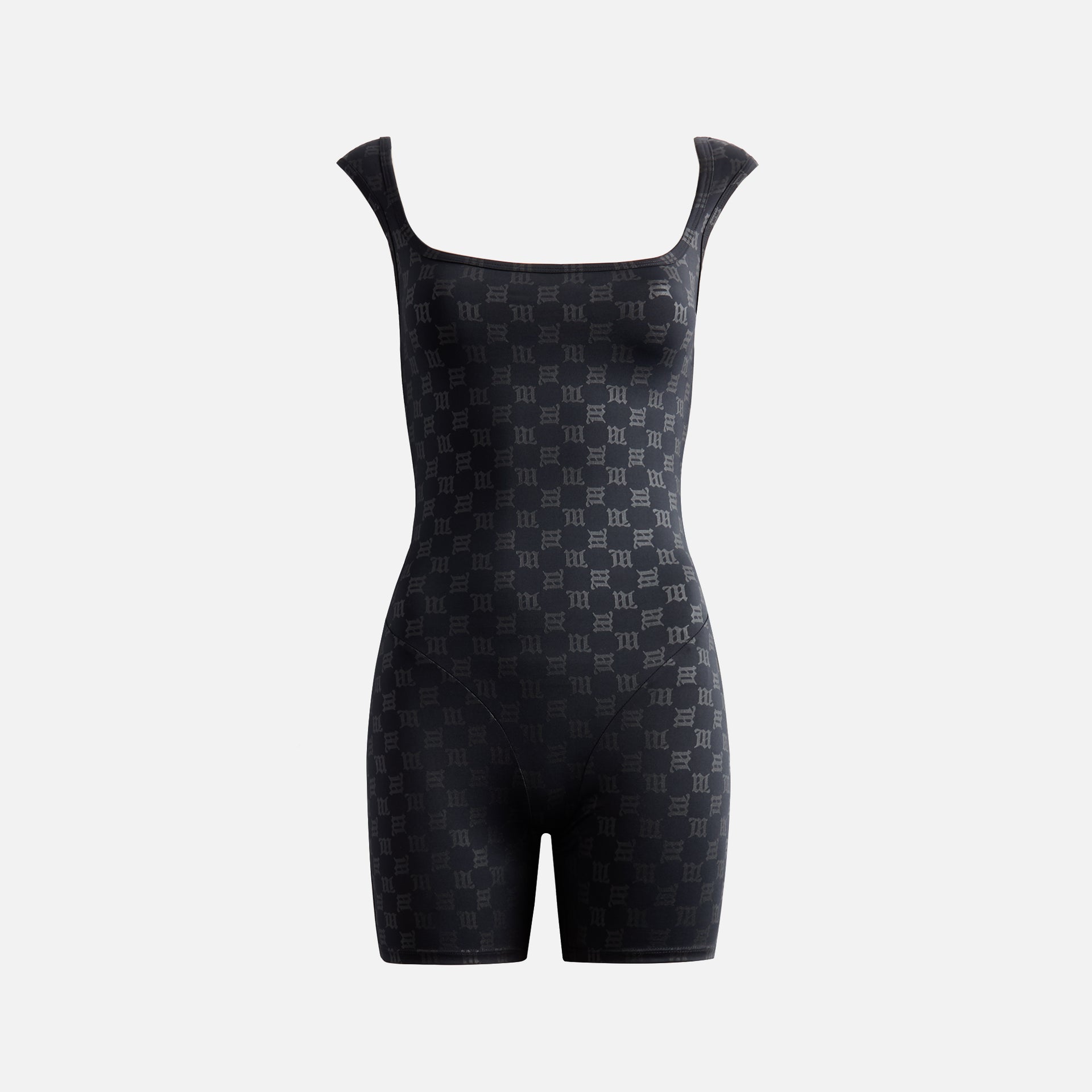 MISBHV Monogram Short Bodysuit - Black