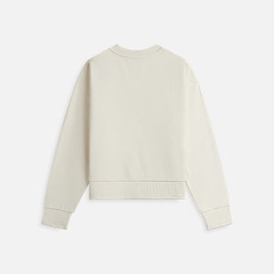 Moncler Embroidered Tonal Logo Cotton Sweatshirt - White