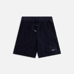 Moncler Terry Stone Shorts - Night Blue