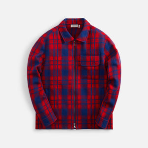 Moncler Check Wool Shirt Jacket - Red