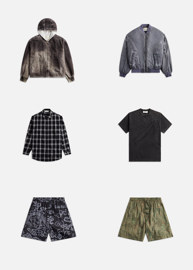 
            New arrivals to menswear including hoodies, t-shirts, and shorts.
          
