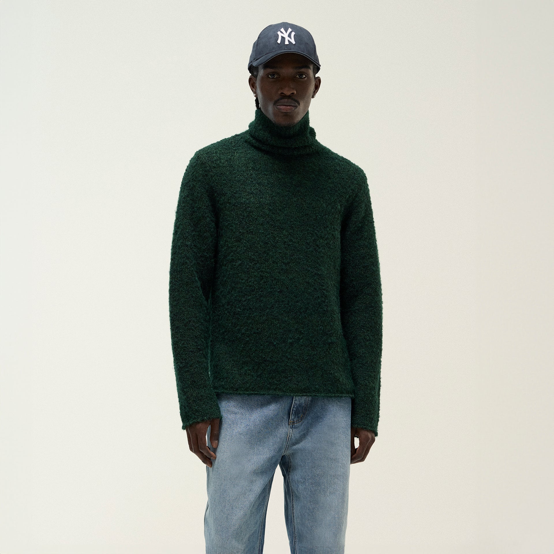 &Kin Speckled Boucle Walker Turtleneck - Stadium