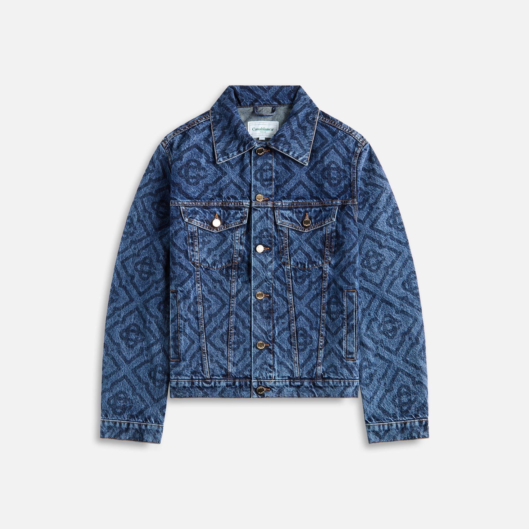 Casablanca Denim Jacket Laser Monogram - Blue