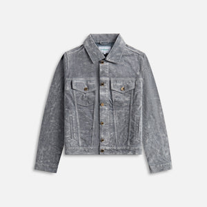 Casablanca Peach Denim Jacket - Aqua Blue