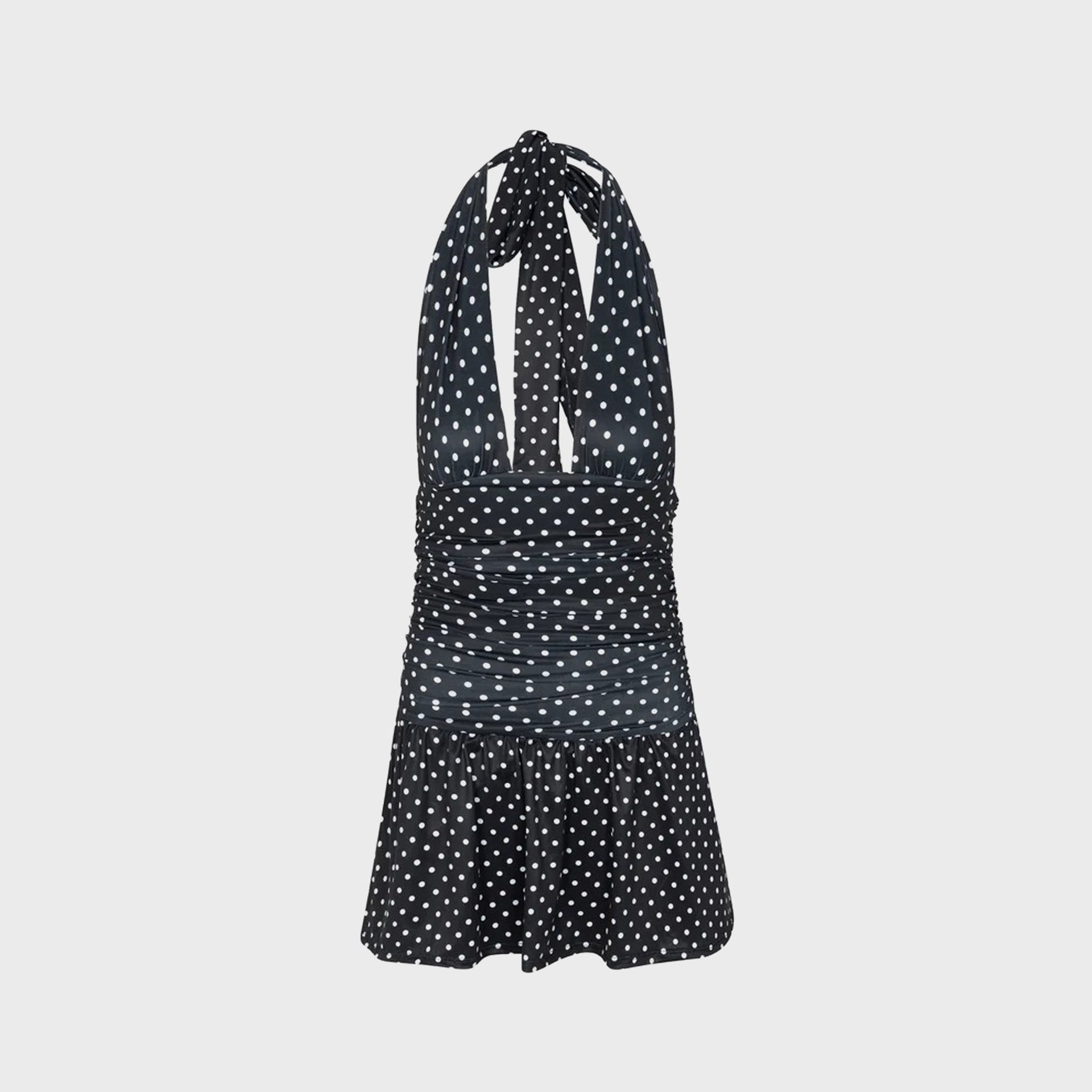Miaou Natalia Dress - Black Small Dot