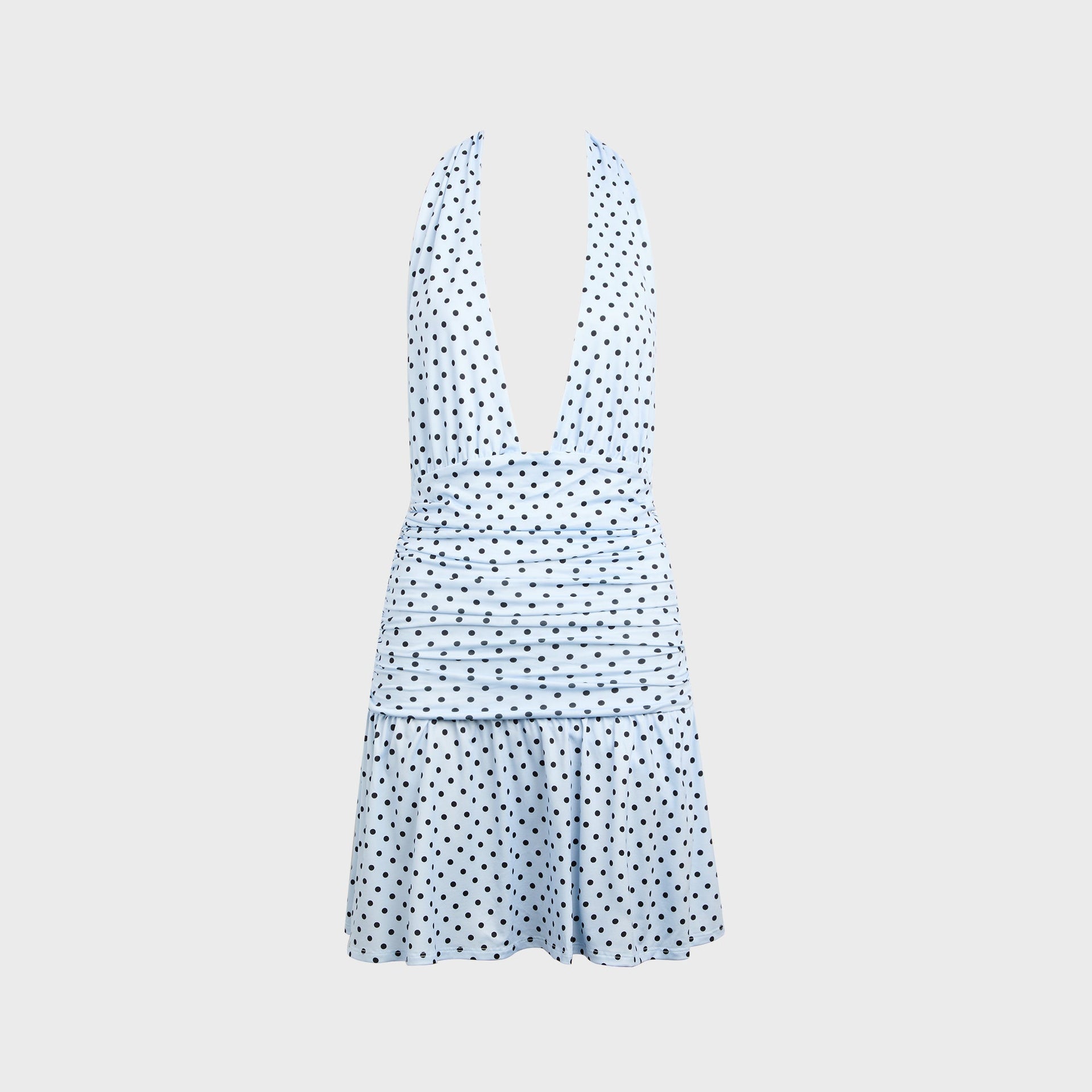 Miaou Natalia Dress - Blue Small Dot