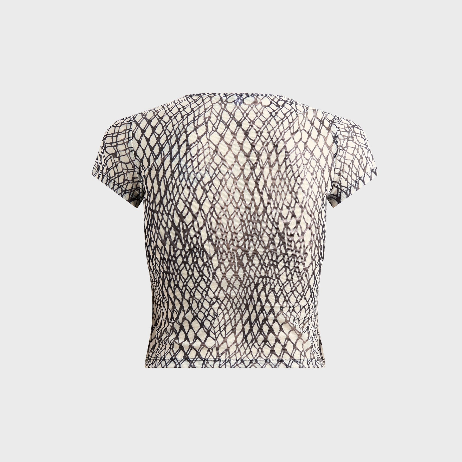 Miaou Mini Tee - Black Lattice