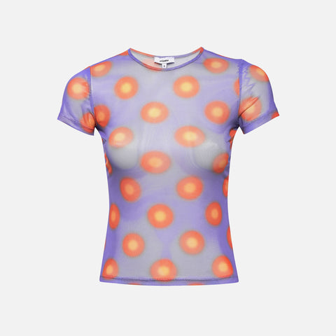 Miaou Mini Tee - Gradient Dot Orange