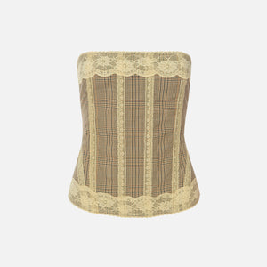 Miaou Libra Corset - Brown Check