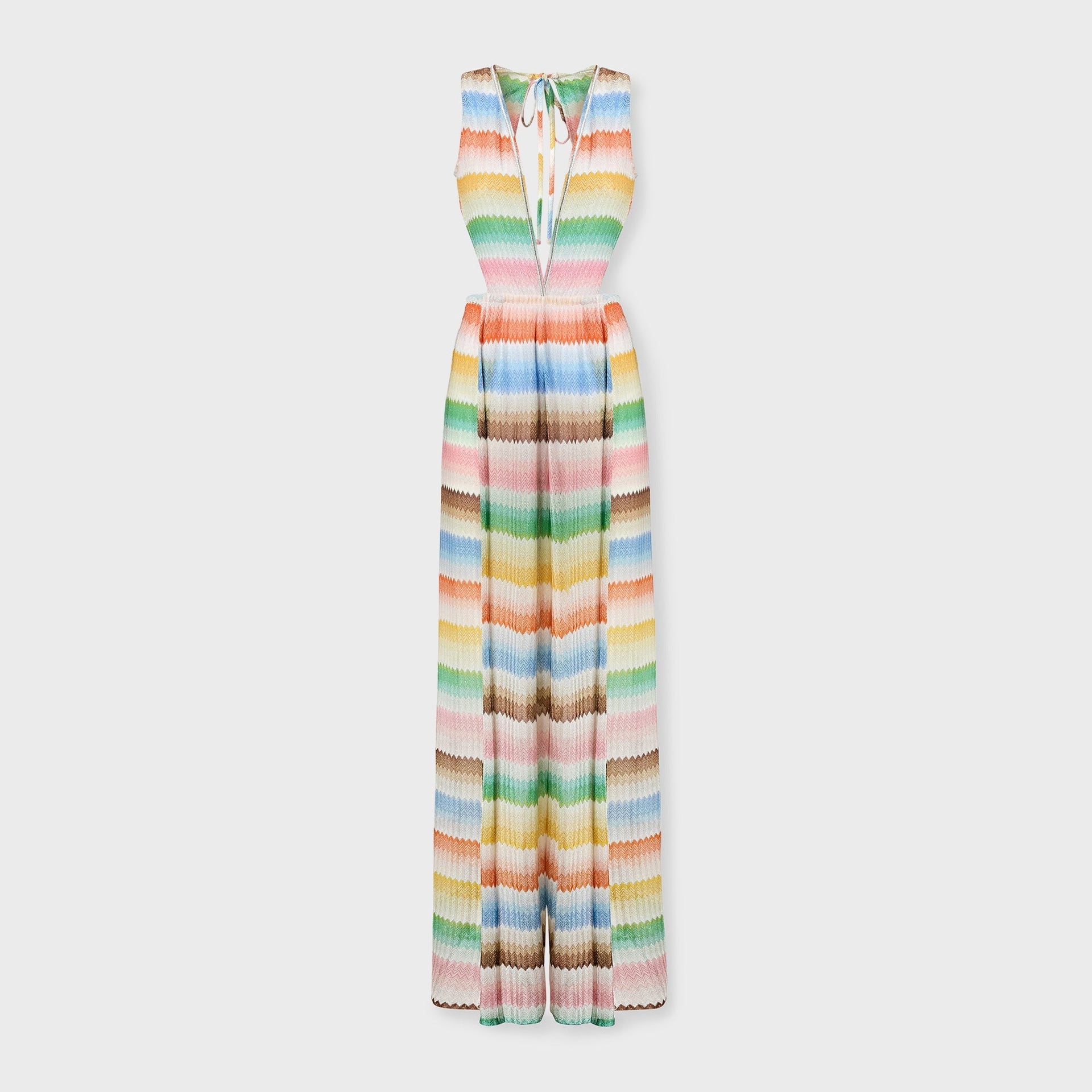 Missoni Long Jumpsuit Slit Dress - Multicolor