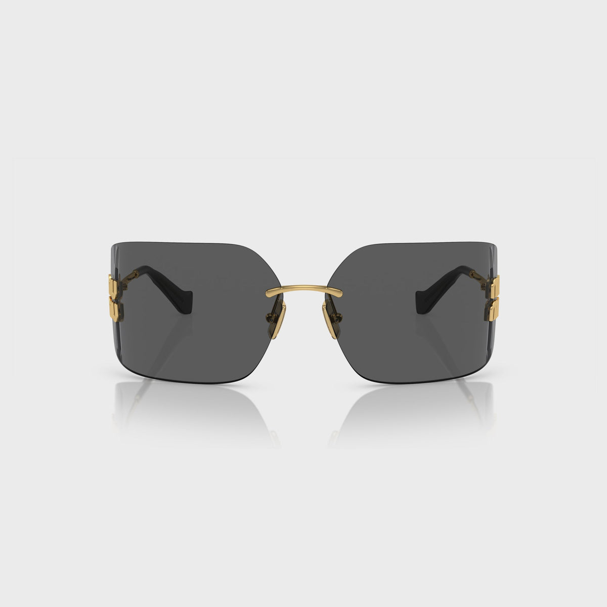 Miu Miu Aube Sunglasses - Gold / Dark Grey