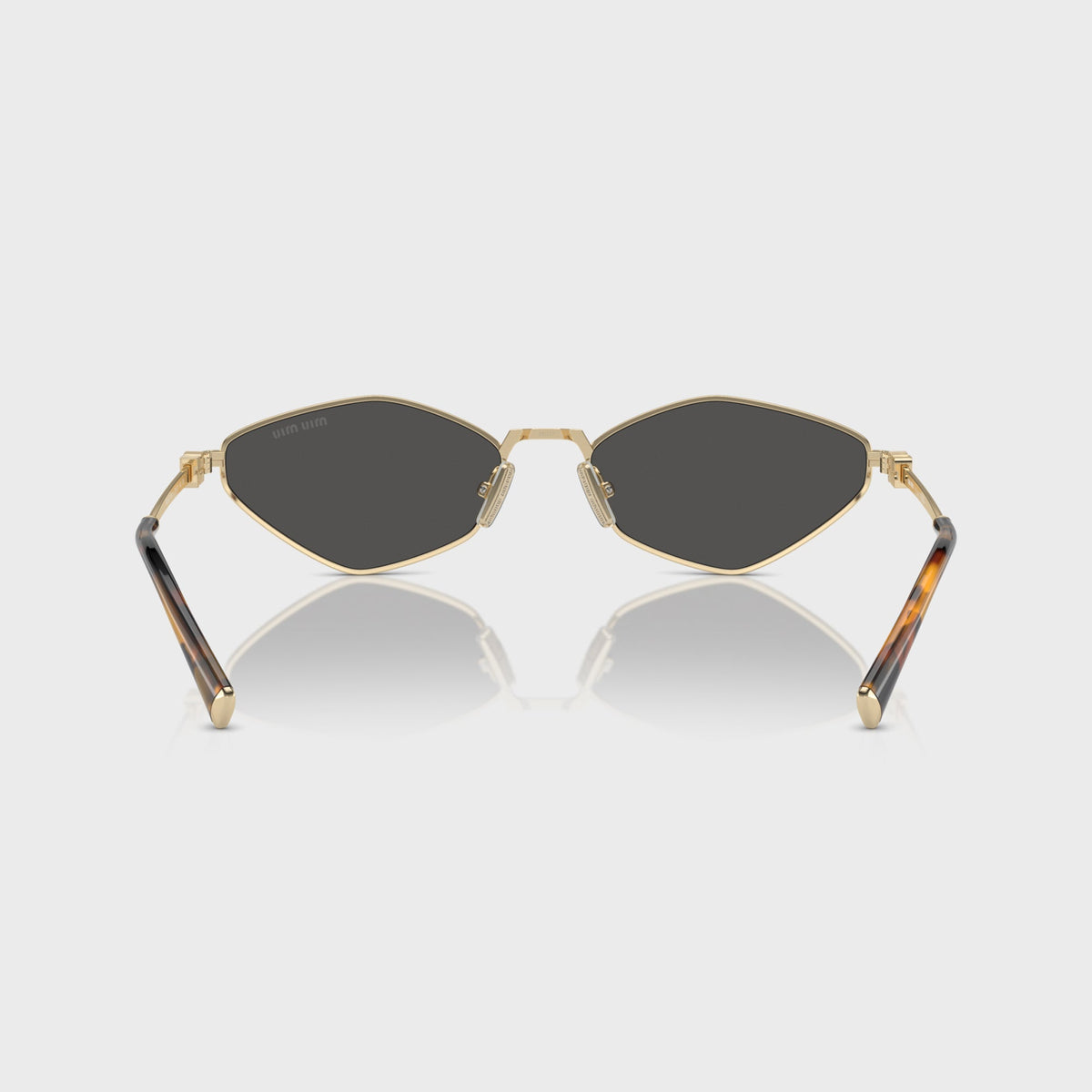 Miu Miu MIU0MU56ZS Sunglasses - Pale Gold / Dark Grey