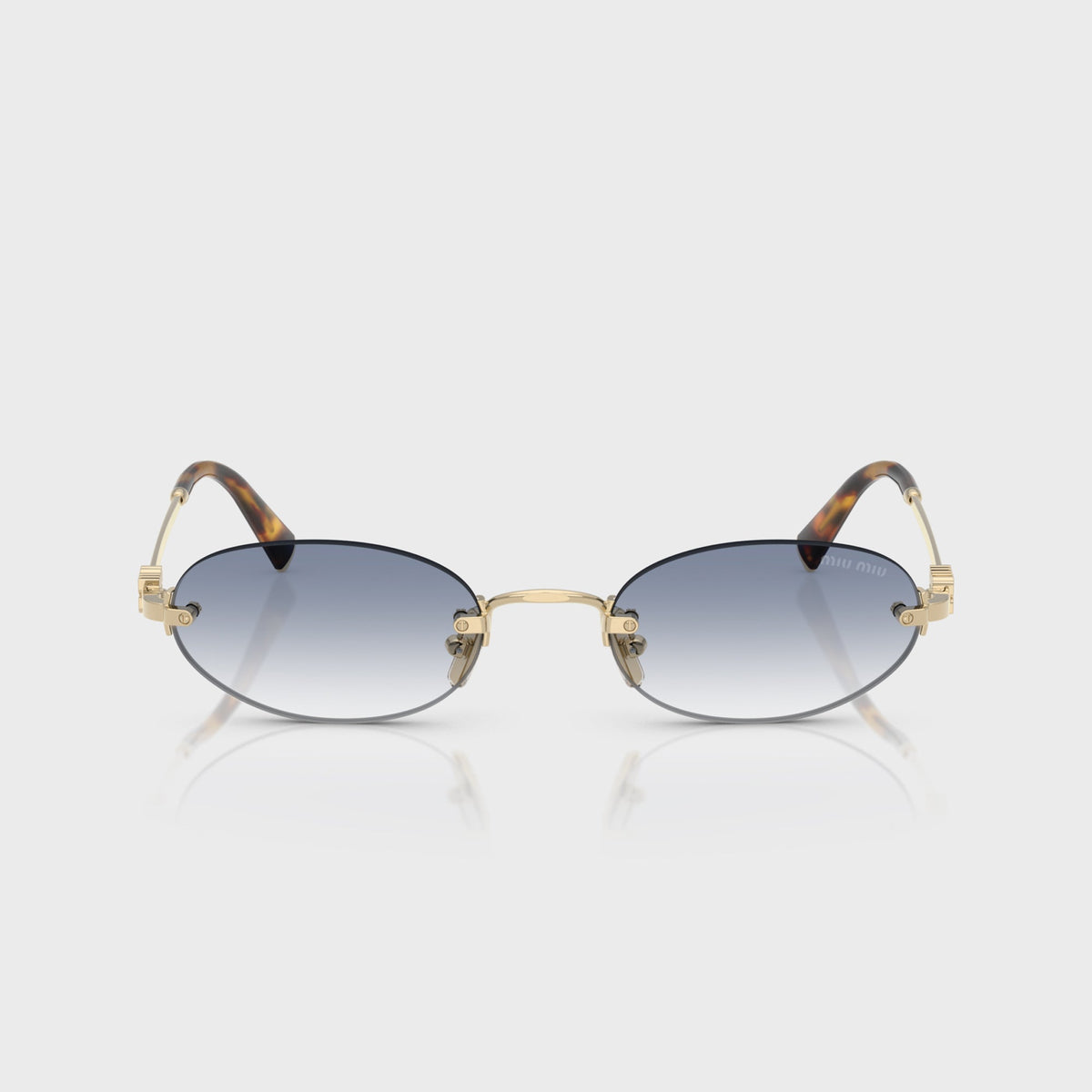 Miu Miu Sunglasses - Pale Gold / Clear Gradient Light Blue