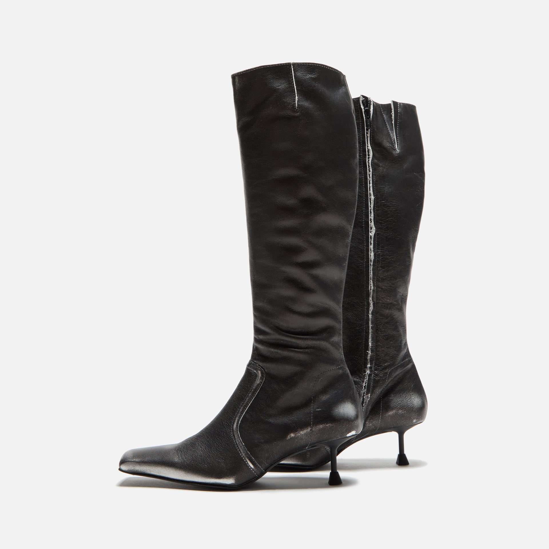 Miista Vikki Tall Boots - Black Grey