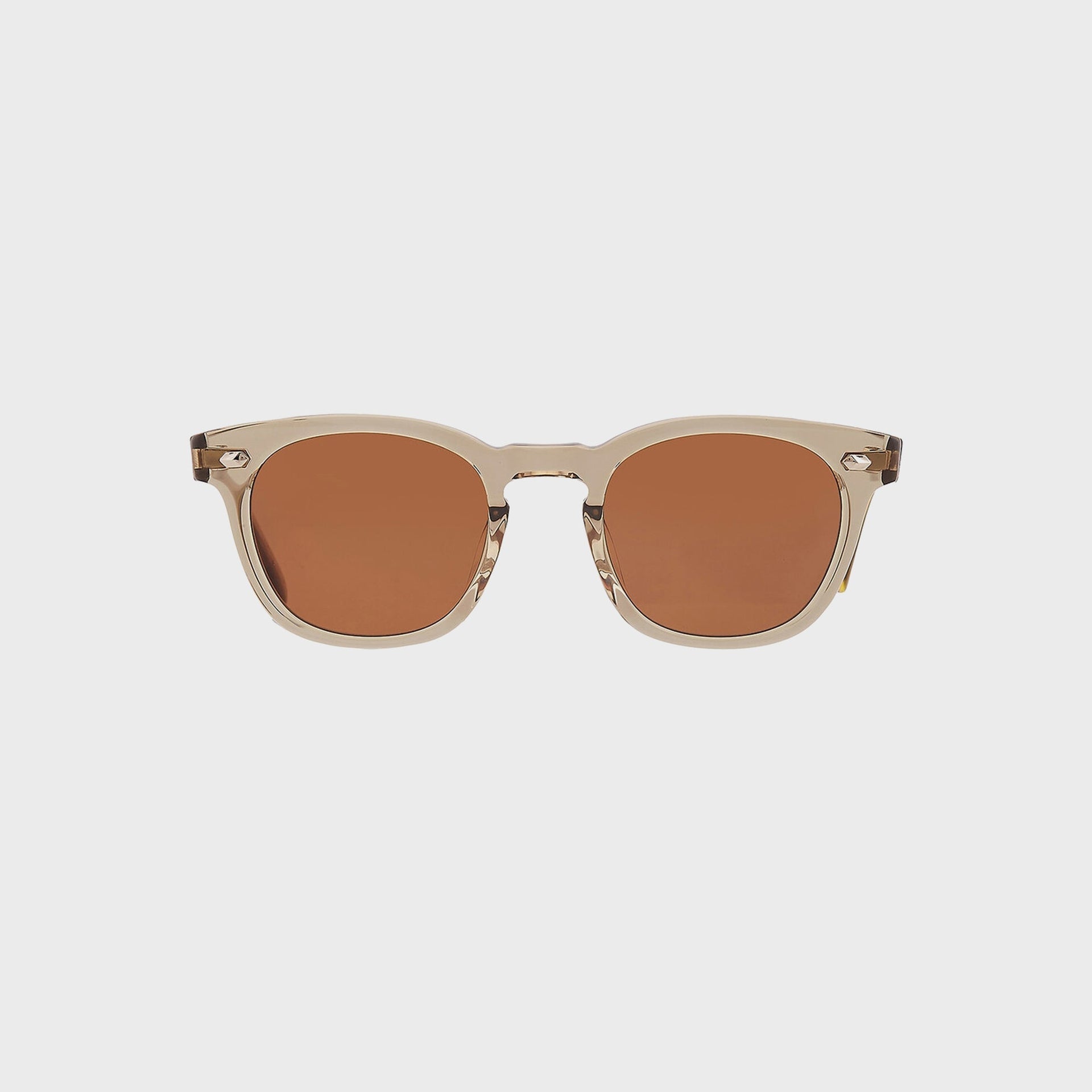 Garrett Leight Mr. Leight Hanalei Sunglass - Olivine White Gold / Kona Brown