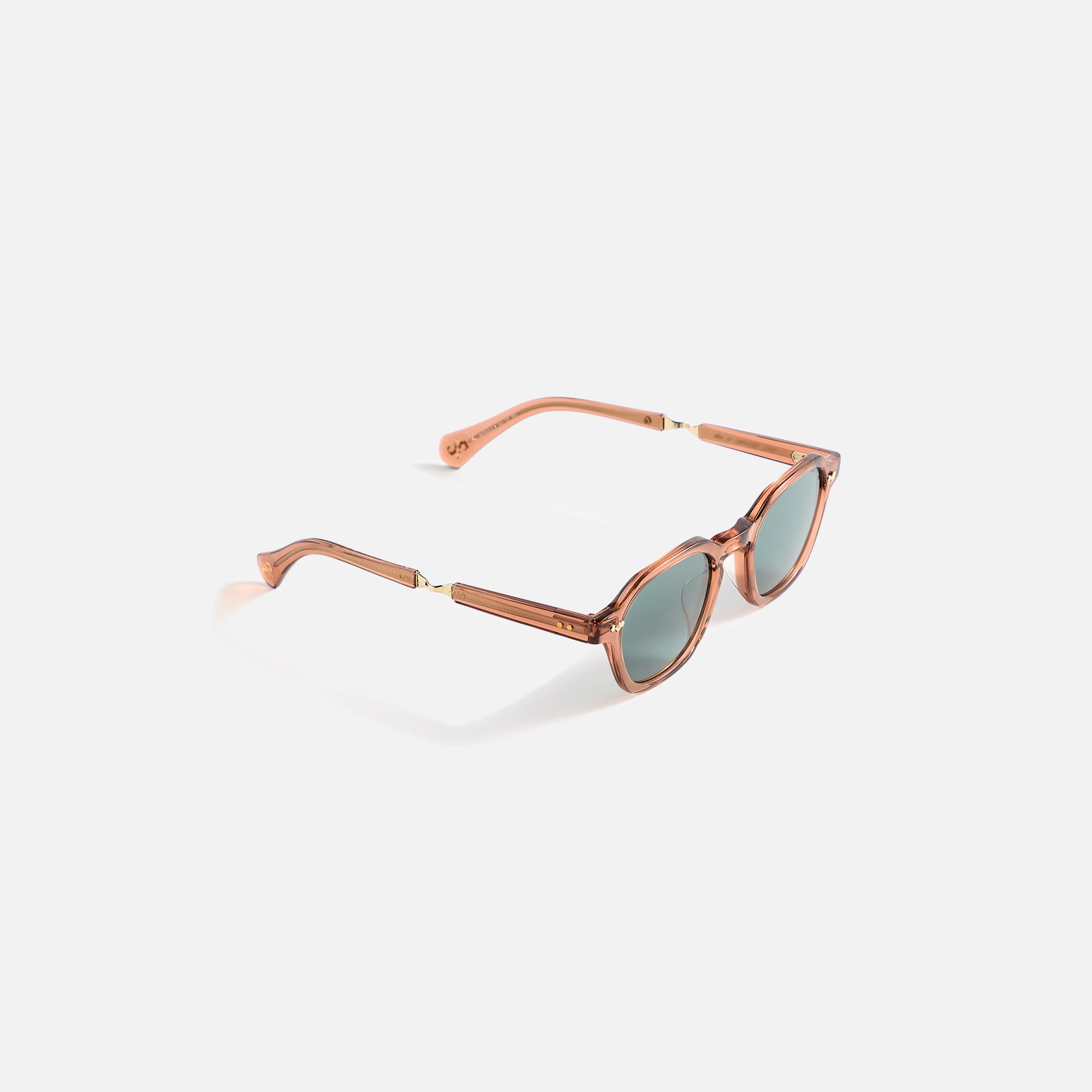 Garrett Leight Mr. Leight Rell Sunglass - Dusty Rose White Gold / Select Blue Smoke