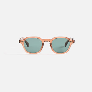 Garrett Leight Mr. Leight Rell Sunglass - Dusty Rose White Gold / Select Blue Smoke