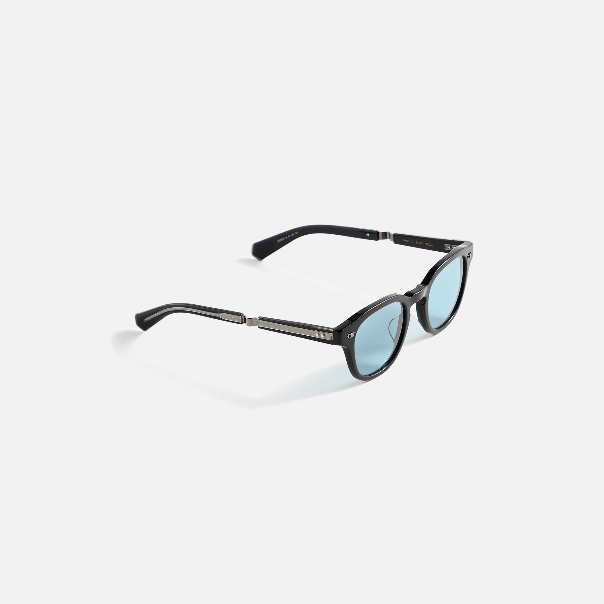 Garrett Leight Mr. Leight James Sunglass - Black Gunmetal / Brittany Blue