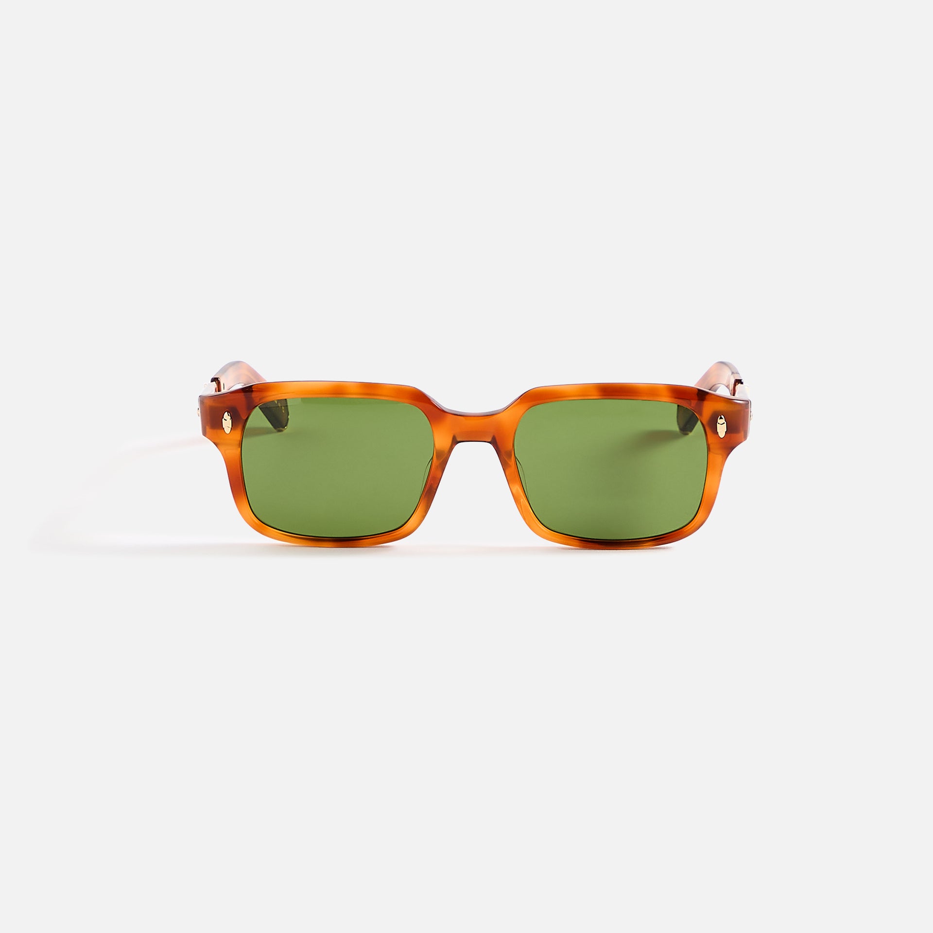 Garrett Leight Mr. Leight Purveyor Sunglass - Saffron Tortoise White Gold / Boxwood Green