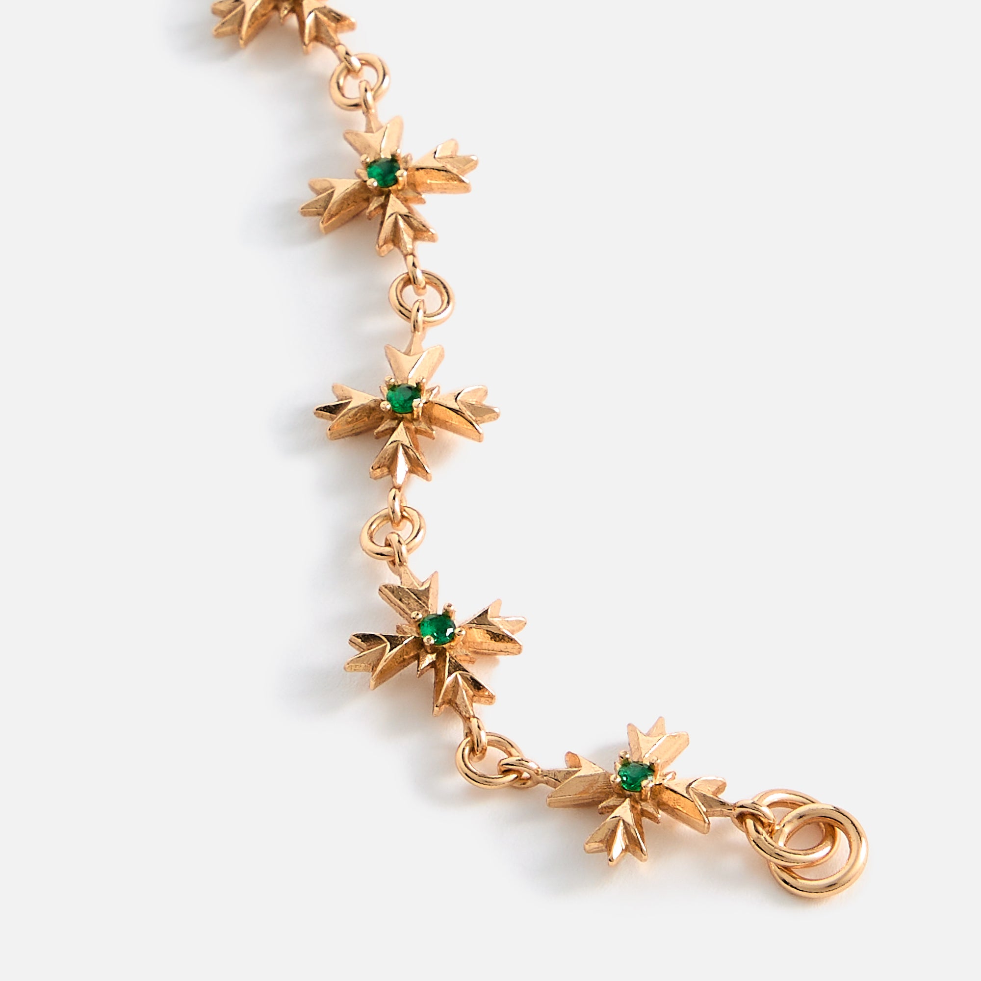 Emanuele Bicocchi Green Zirconia Crest Bracelet - Gold – Kith