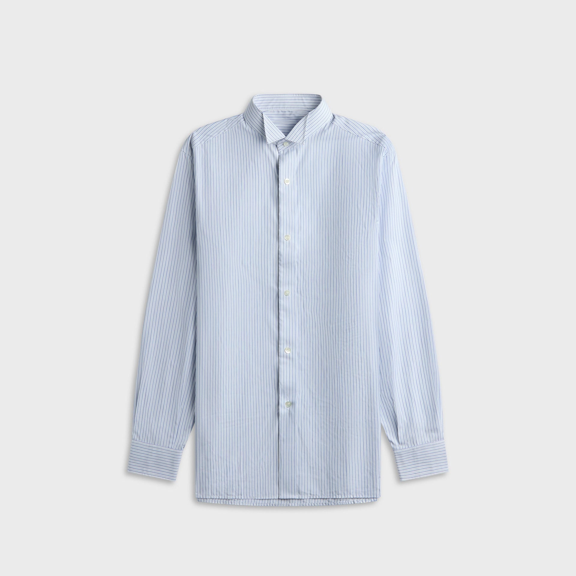Maison Margiela Striped Cotton Shirt - Pinstripe White / Light Blue