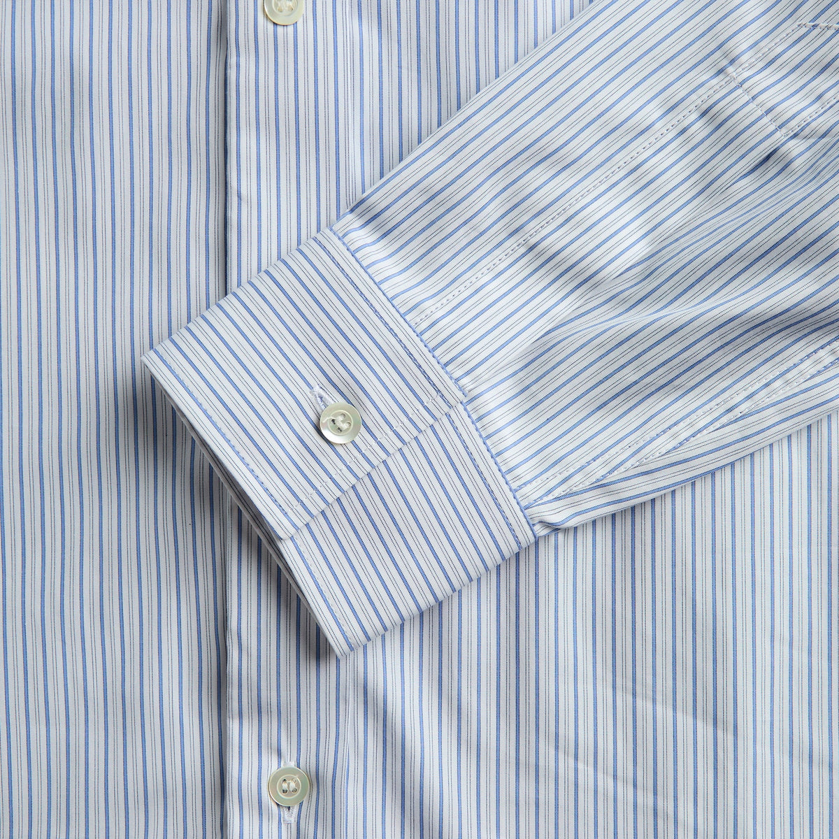 Maison Margiela Striped Cotton Shirt - Pinstripe White / Light Blue