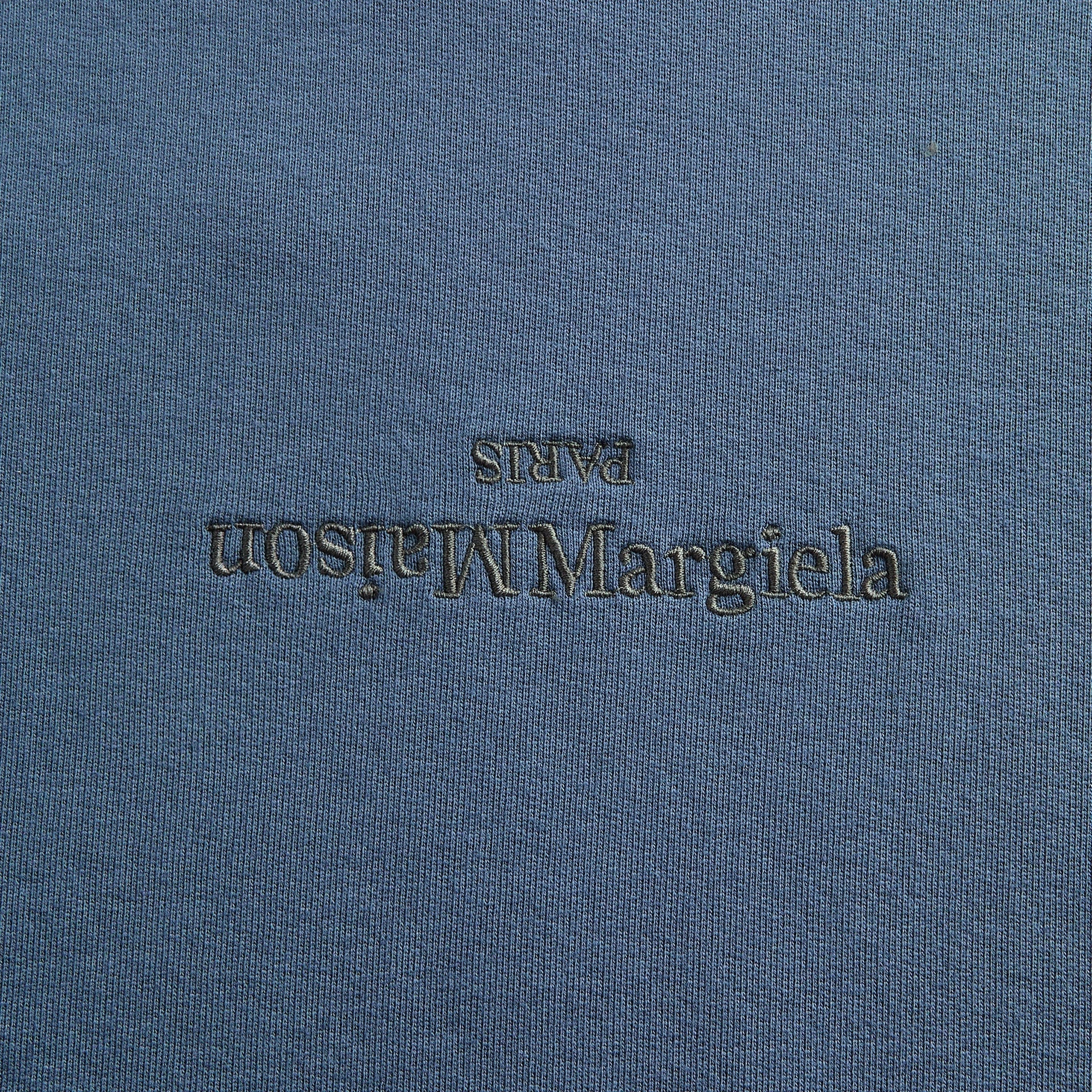 Maison Margiela Logo Hoodie - Lapis Blue