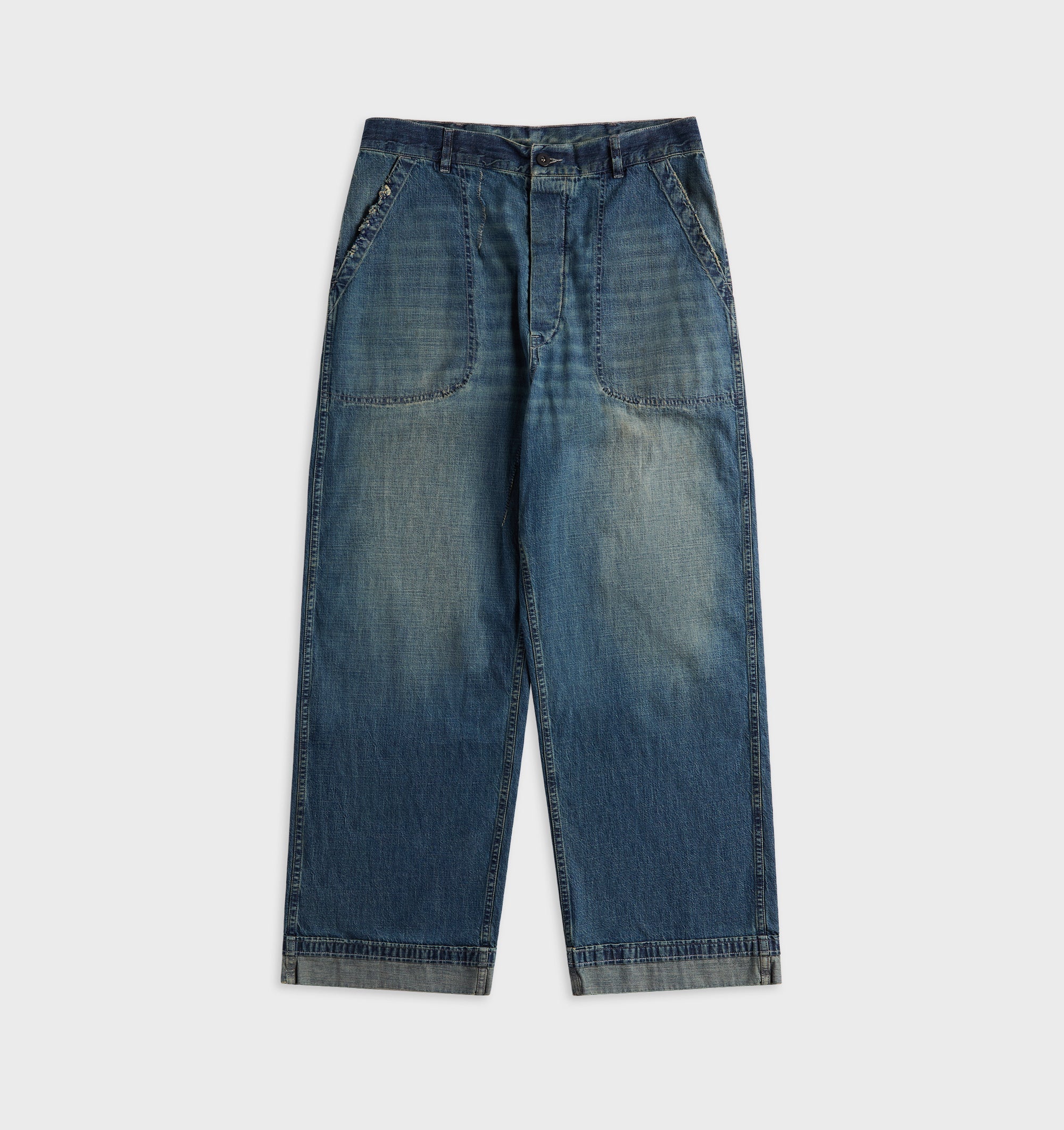 パンツ Maison Margiela wide denim pants 48 Maison Margiela Wide-Leg Jeans - Washed Blue – Kith