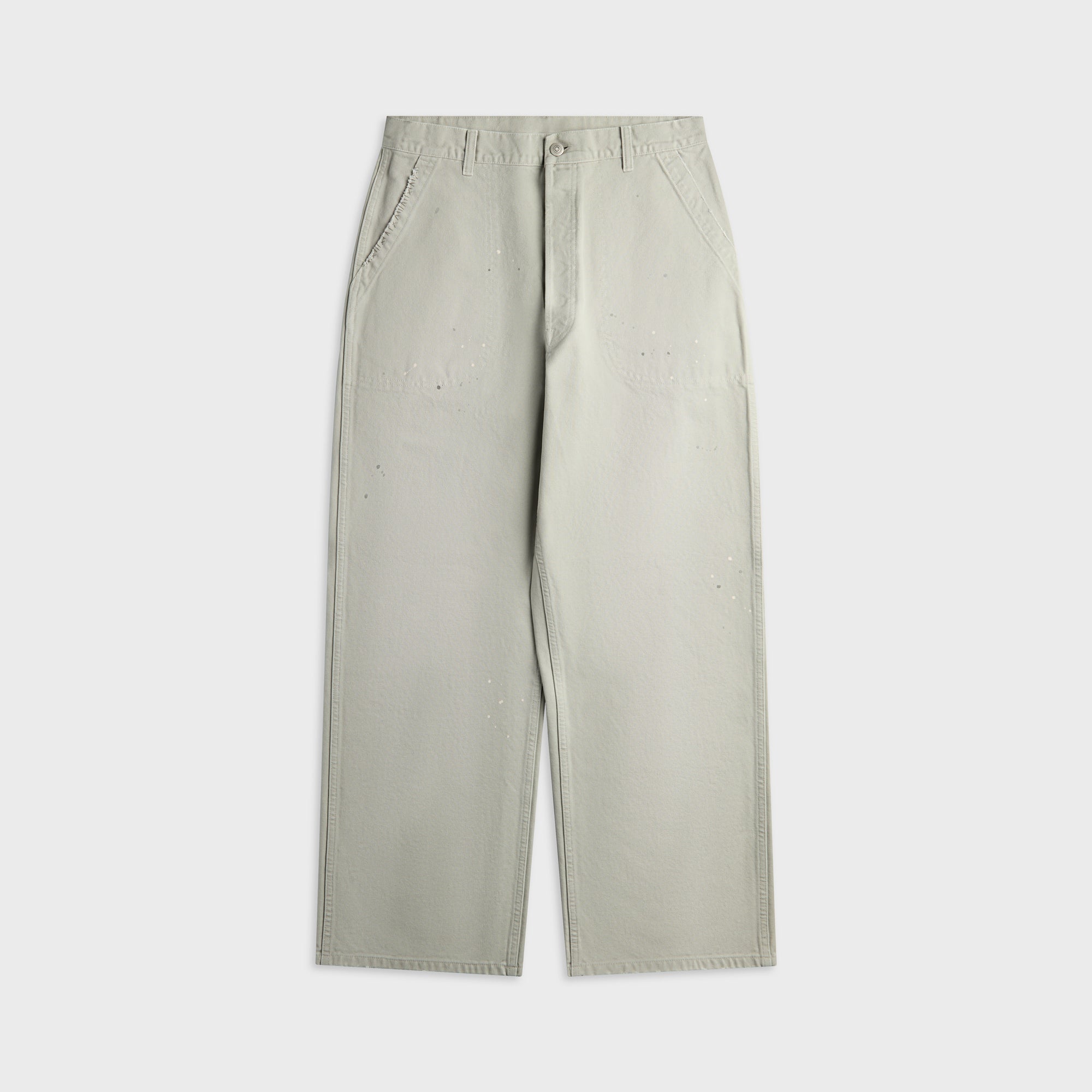 パンツ Maison Margiela Maison Margiela Wide-Leg Paint Splattered Cotton Canvas Trouser
