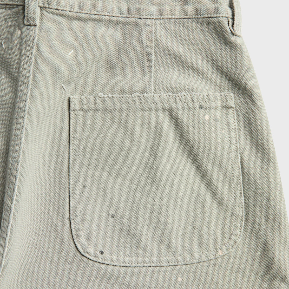 Maison Margiela Wide-Leg Paint Splattered Cotton Canvas Trouser - Gray
