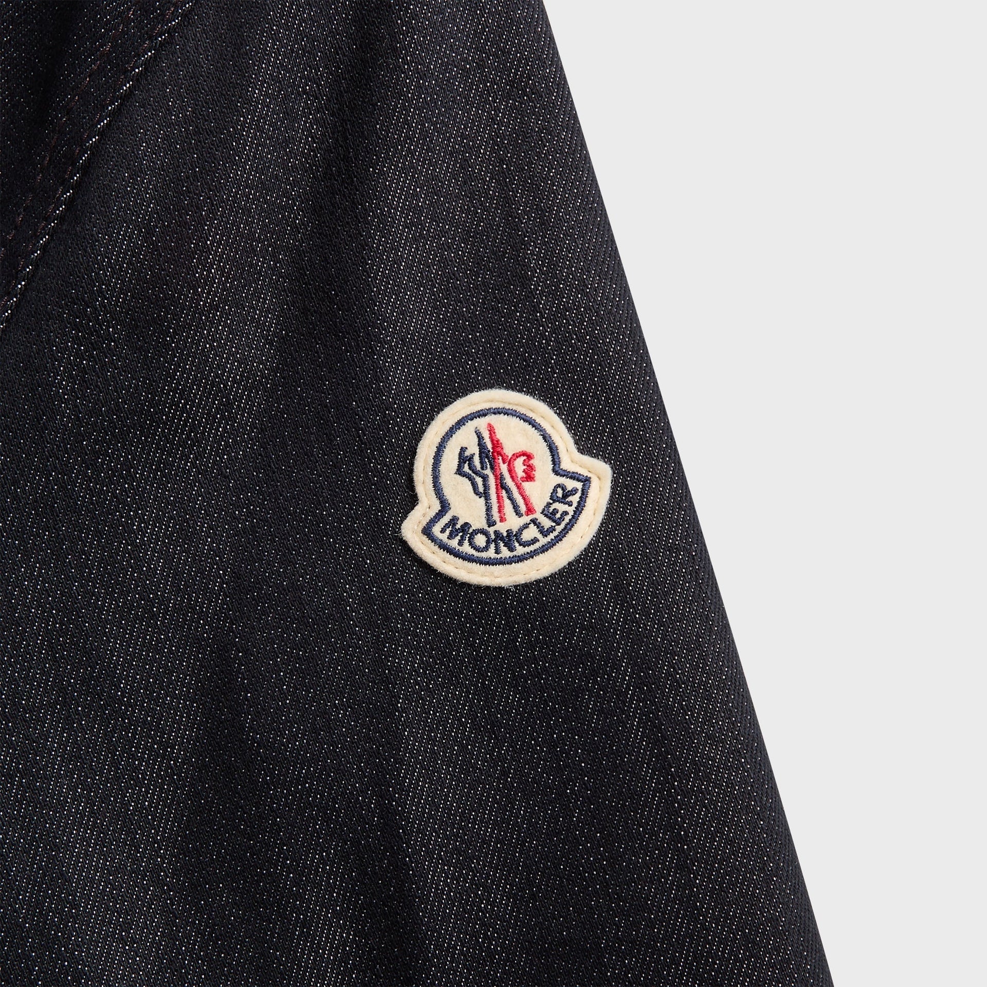 Moncler Denim Corduroy-Timmed Shirt Jacket - Dark blue
