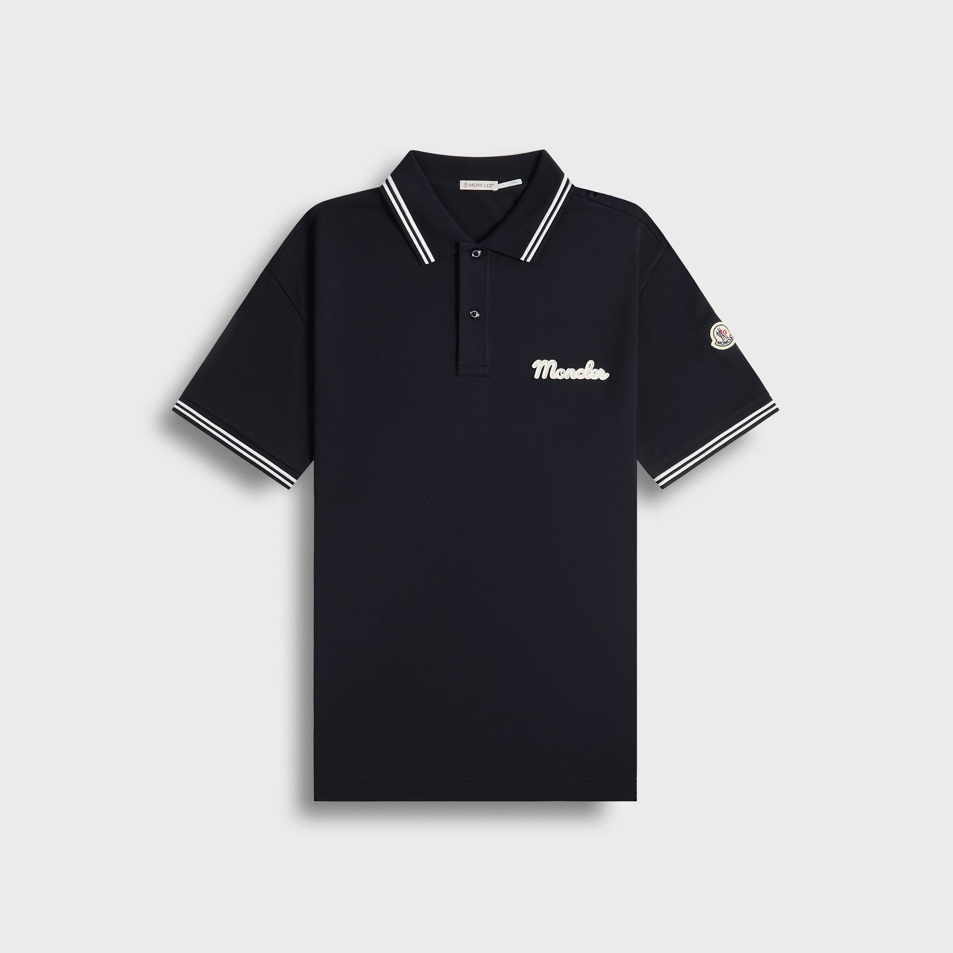 Moncler Logo Polo in Navy