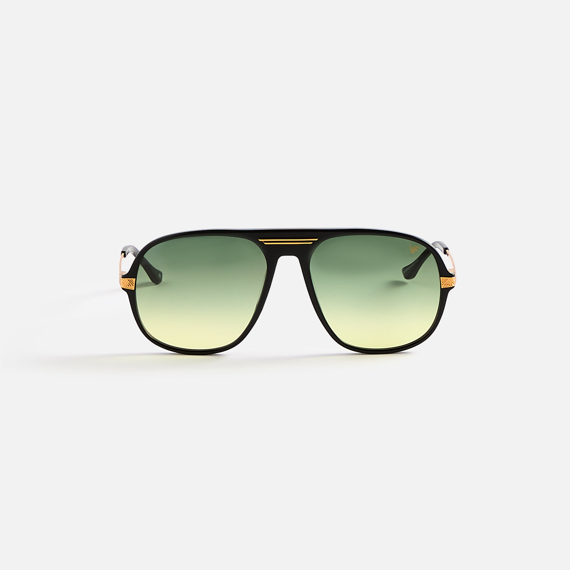 Vintage Frames Lucky Black Acetate - Green Yellow Gradient