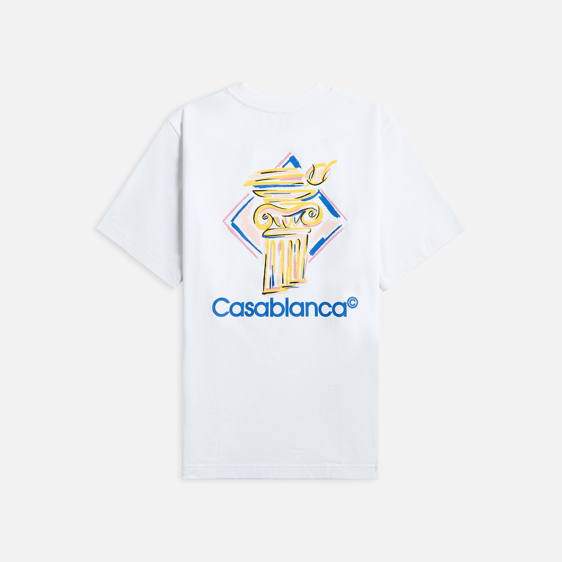 Casablanca Diamond Column Printed Tee - White