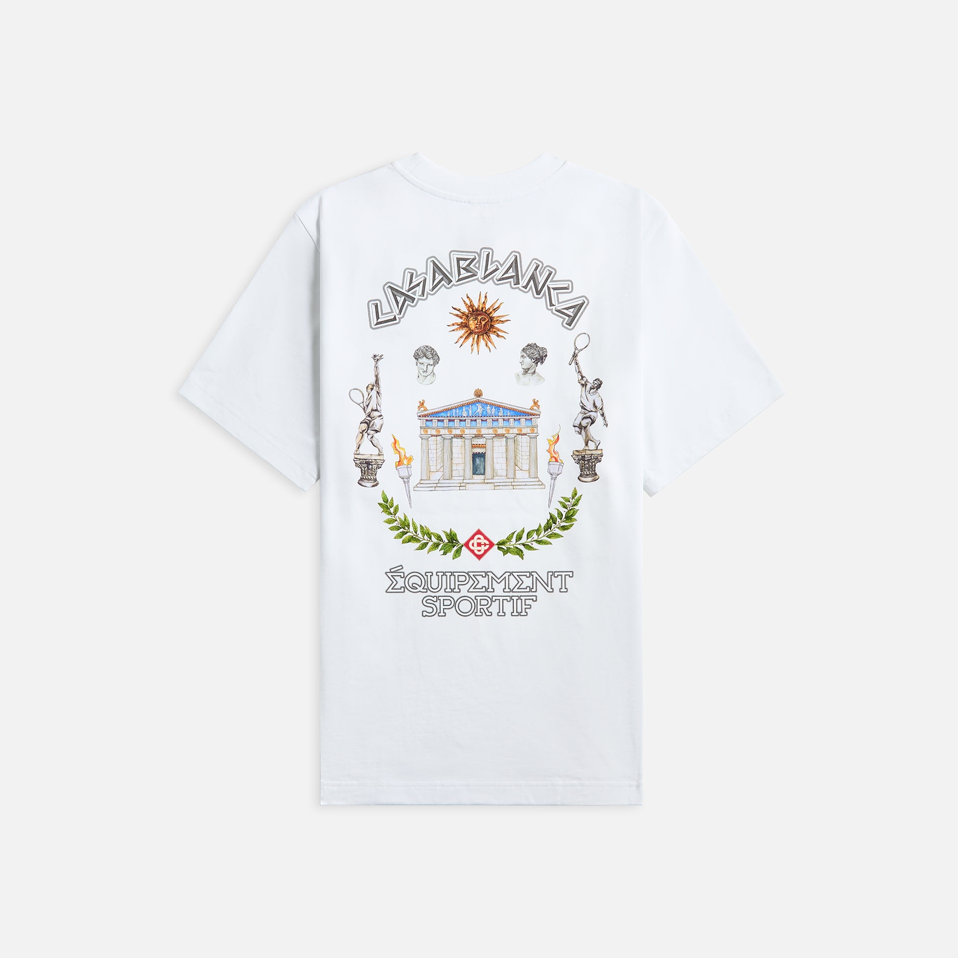 Casablanca Le Temple Du Sport Printed Tee - White