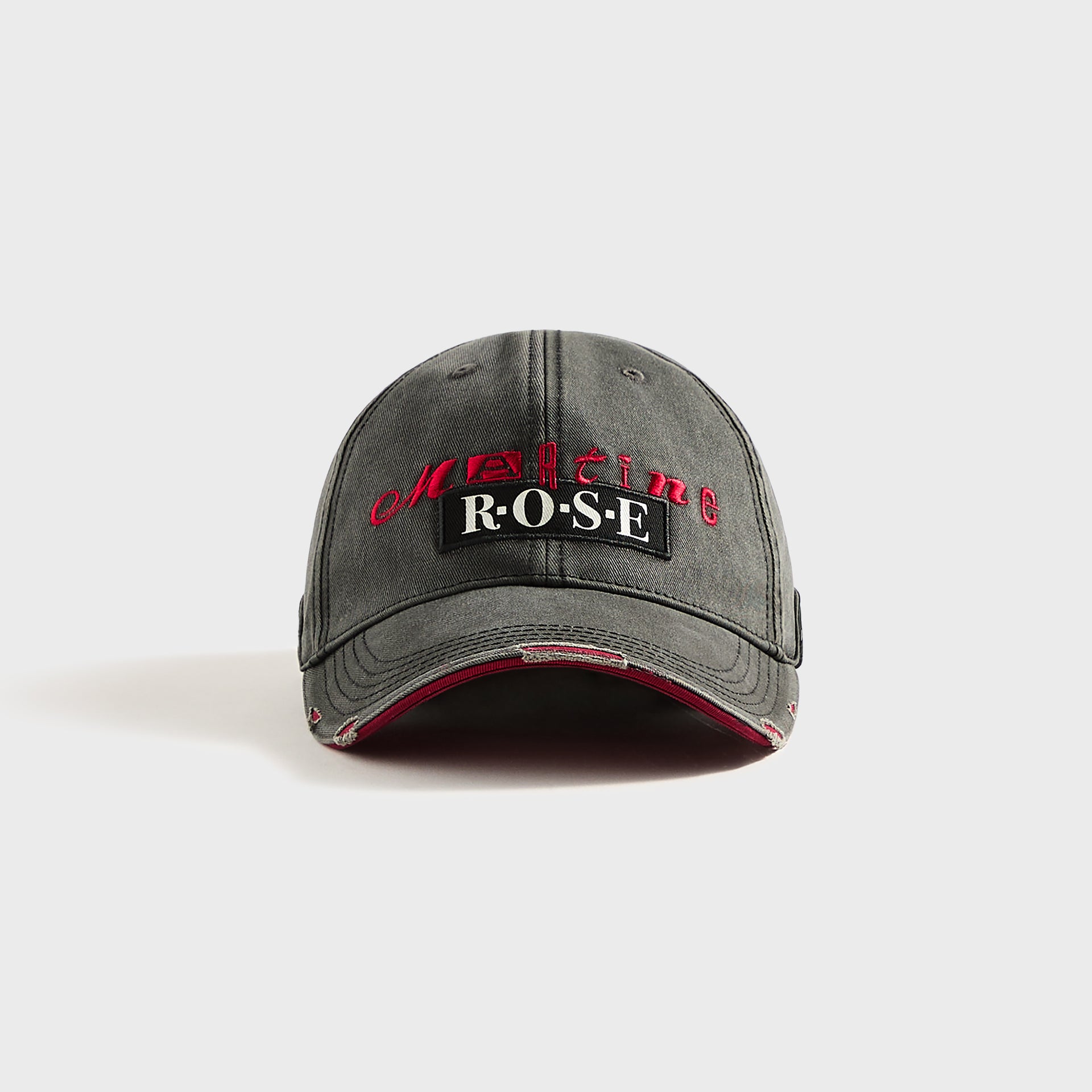 Martine Rose Roll Back Cap - Grey / Red