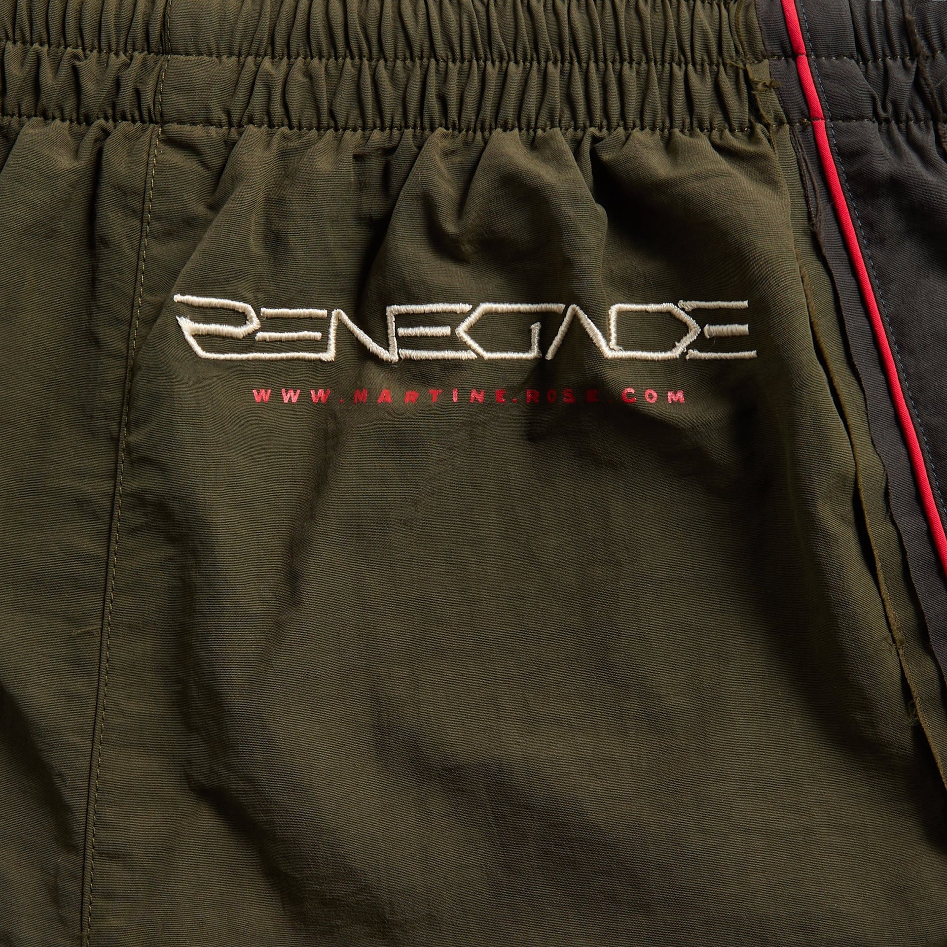 Martine Rose Layered Track Pant - Green / Dark Green