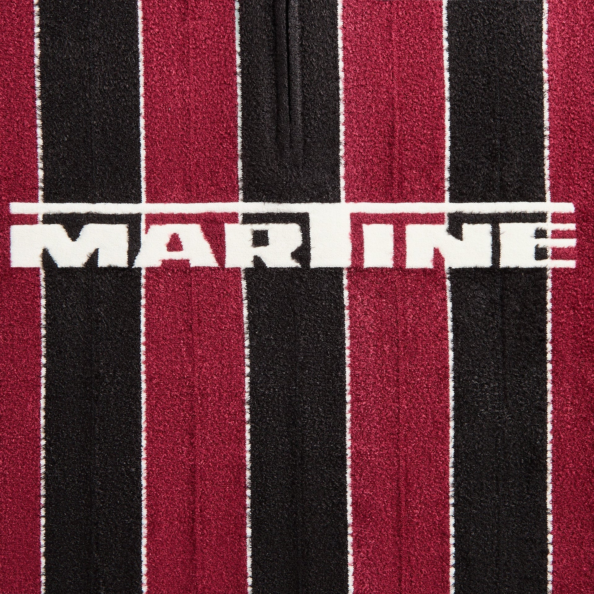 Martine Rose Sporty Logo Polo - Black / Burgundy