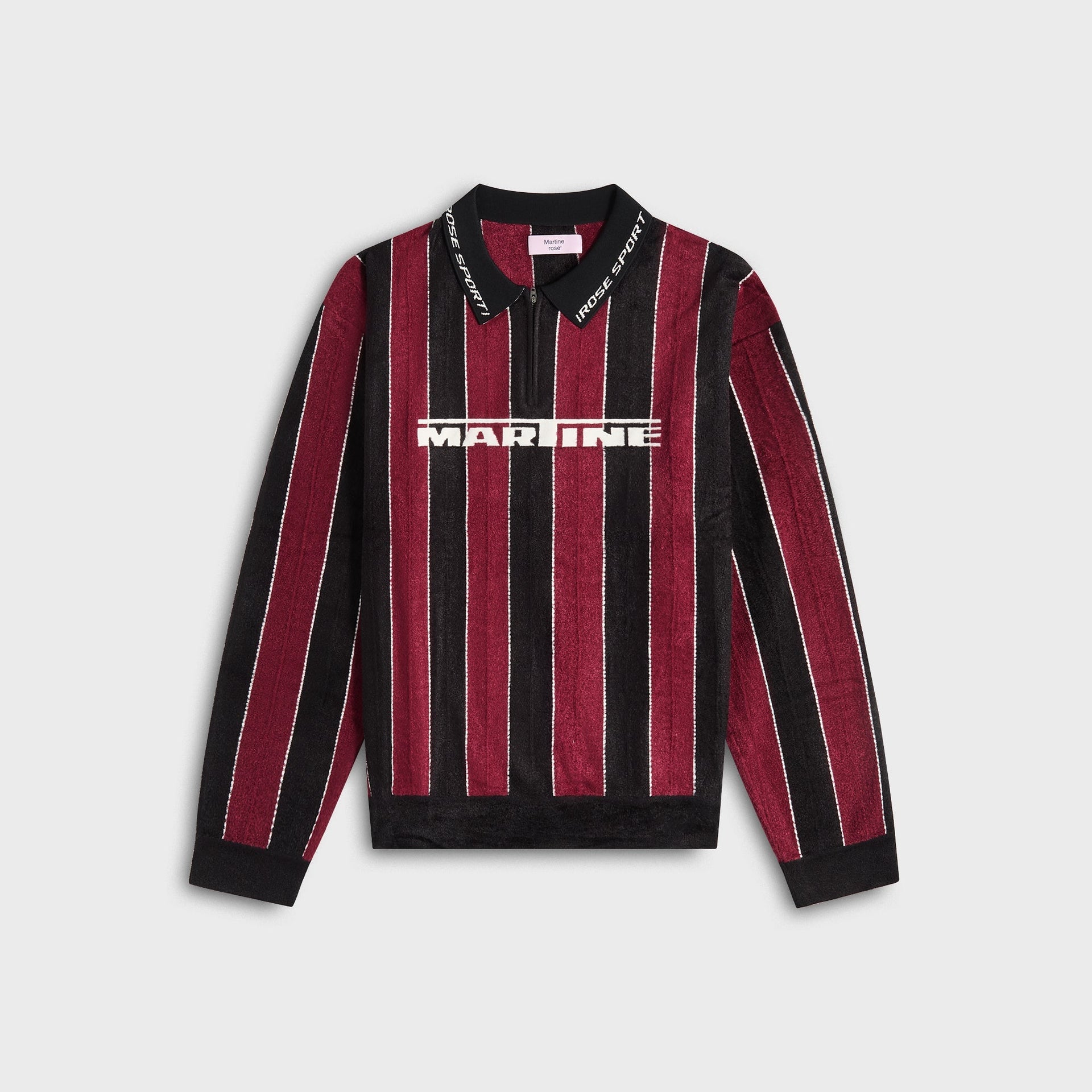 Martine Rose Sporty Logo Polo - Black / Burgundy