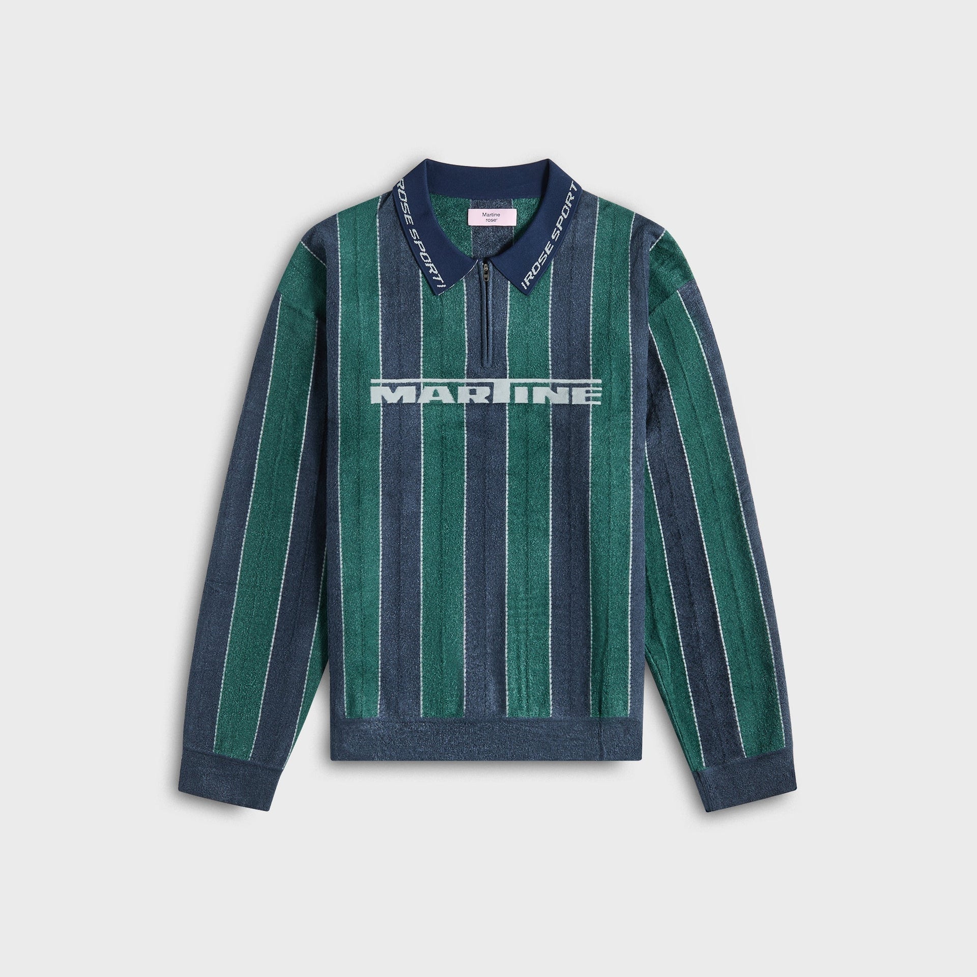 Martine Rose Sporty Logo Polo - Green / Navy