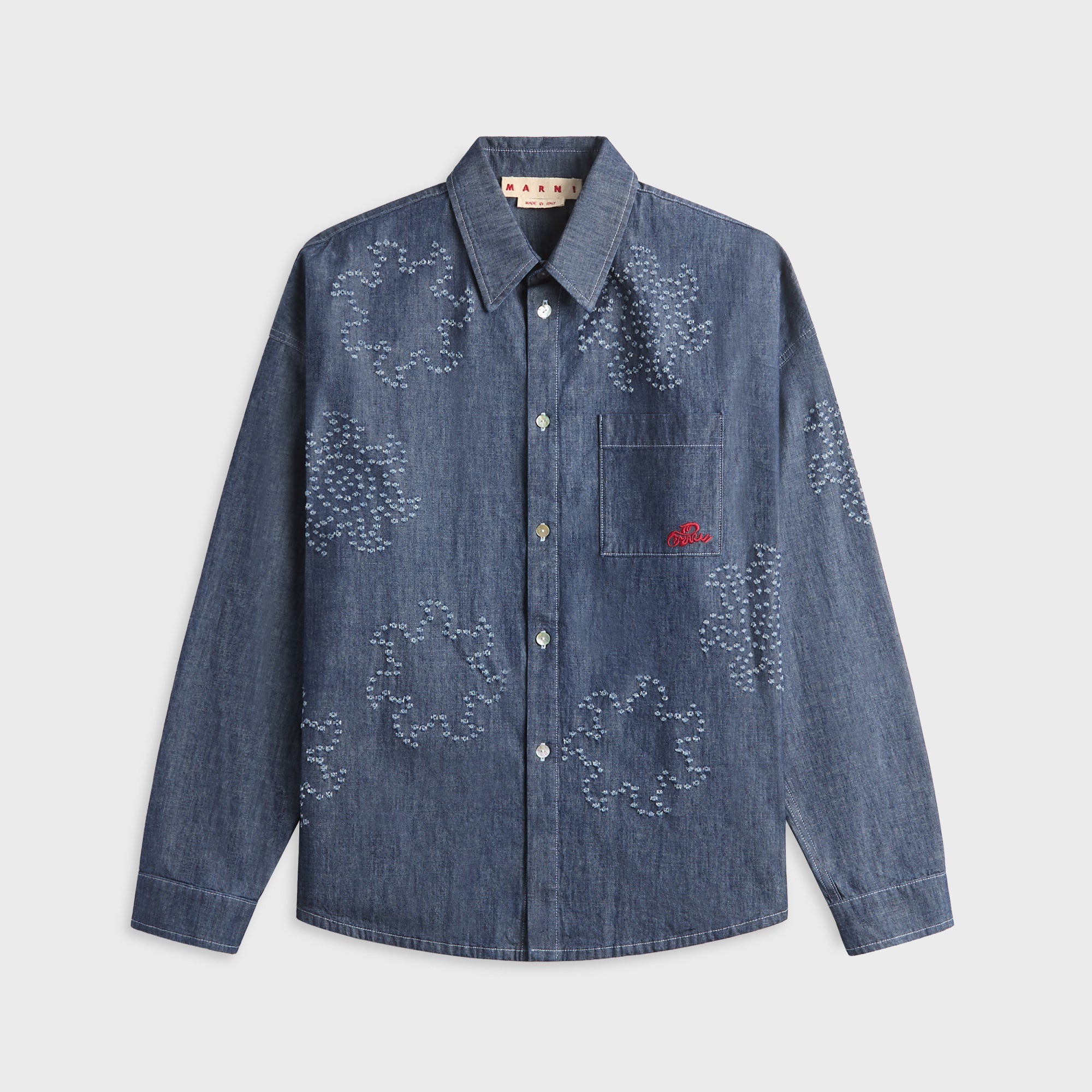 Marni Blue Chambray Oversized Shirt - Orion Blue – Kith
