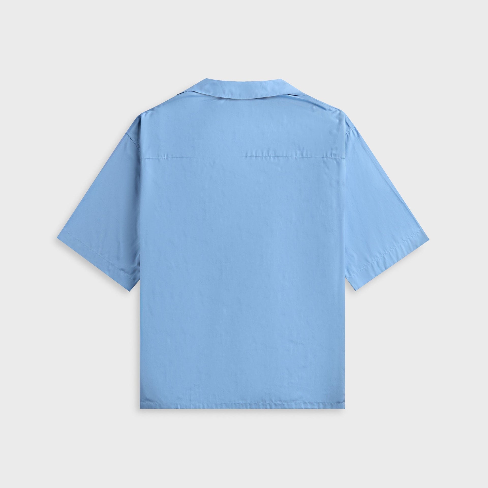 Marni Logo Poplin Camp Shirt - Iris Blue