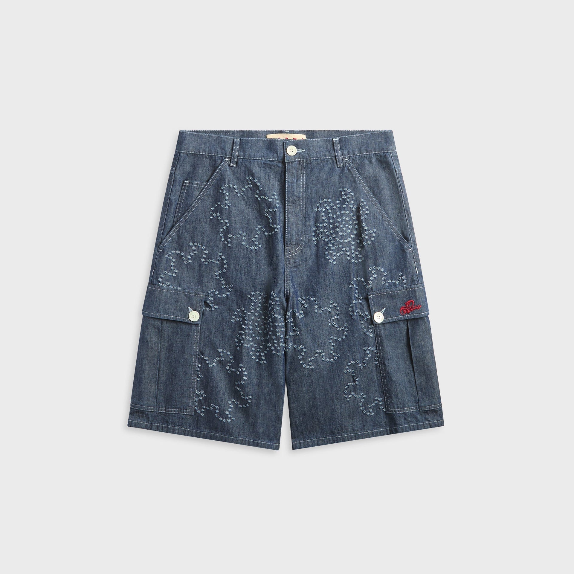 Marni Embroidered Shorts - Orion Blue